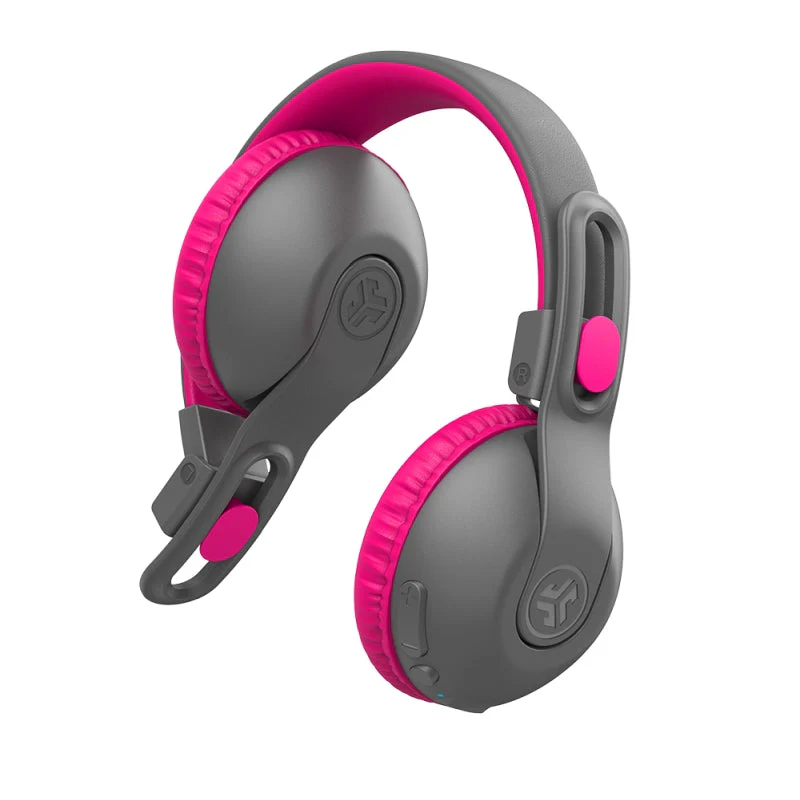 JLab JBuddies Studio 2 Wireless Headphones Gray/Pink - Image 3
