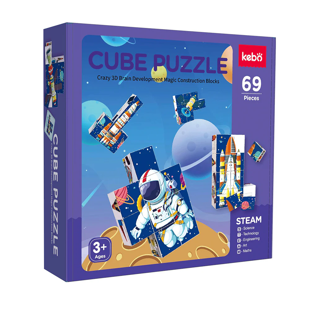 KEBO KBLD-69 Magnetic Cube with Sticker Aircraft Theme Set