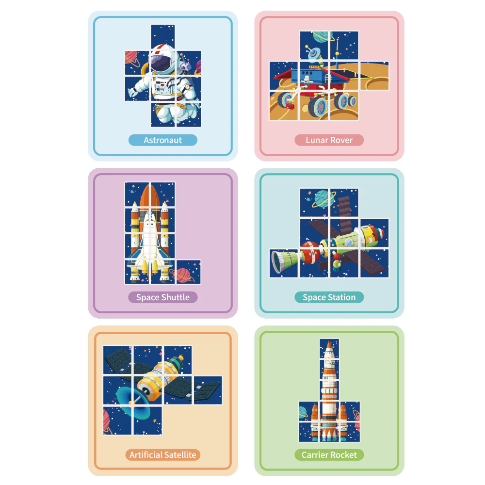 KEBO KBLD-69 Magnetic Cube with Sticker Aircraft Theme Set - Image 3