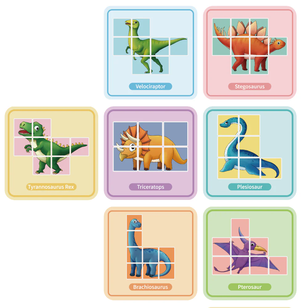KEBO KBLD-70A Magnetic Cube with Sticker Dino Theme Set - Image 3
