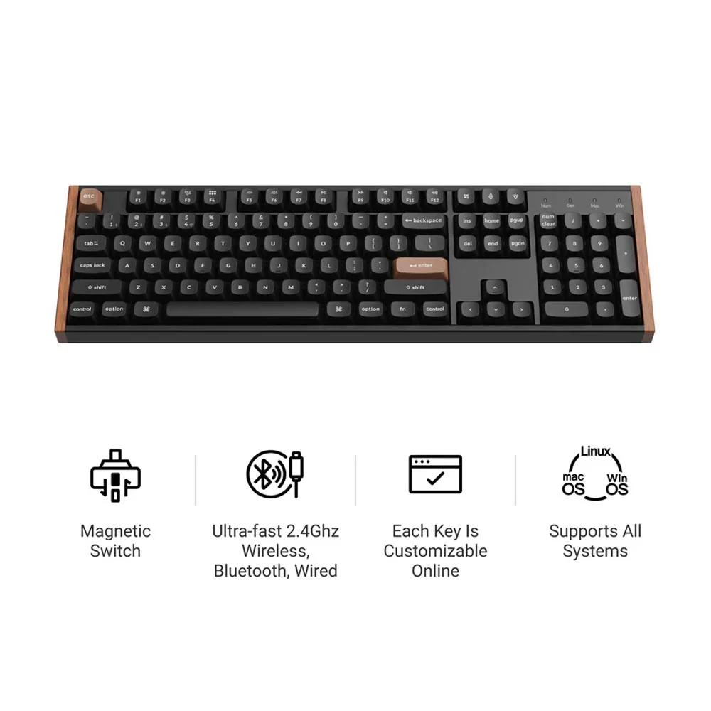 Keychron K10 HE Wireless Magnetic Switch Custom Keyboard (K10H-F1 Special Edition Black) - Image 3