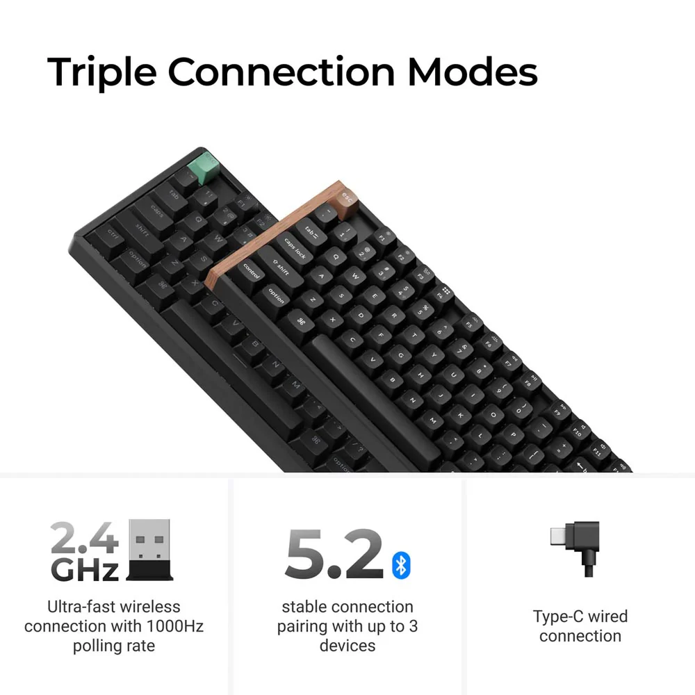 Keychron K8 HE Wireless Magnetic Switch Custom Keyboard (K8H-F1 Special Edition Black) - Image 6