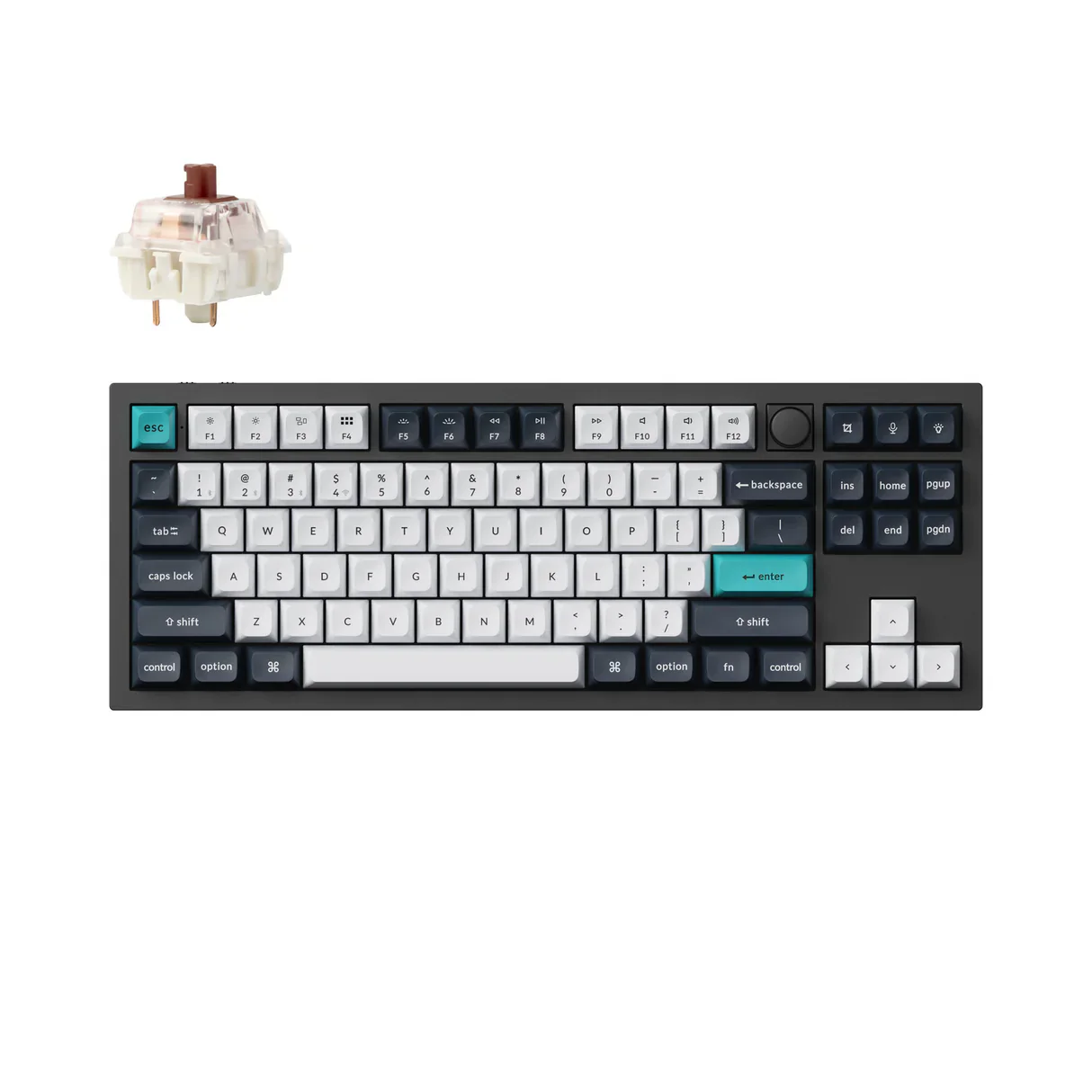 Keychron Q3 Max Wireless Custom Mechanical Keyboard (Q3M-M3 Black - Brown Switch)