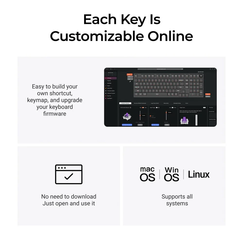 Keychron Q5 HE Wireless Magnetic Switch Custom Keyboard (Q5H-P1 White) - Image 5
