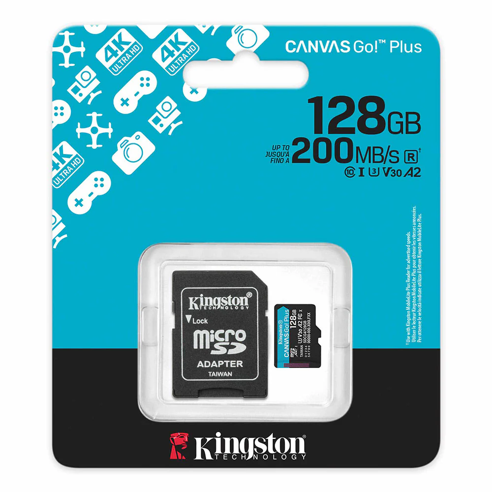 Kingston Canvas Go Plus 128GB microSD Card + Adapter - Image 3