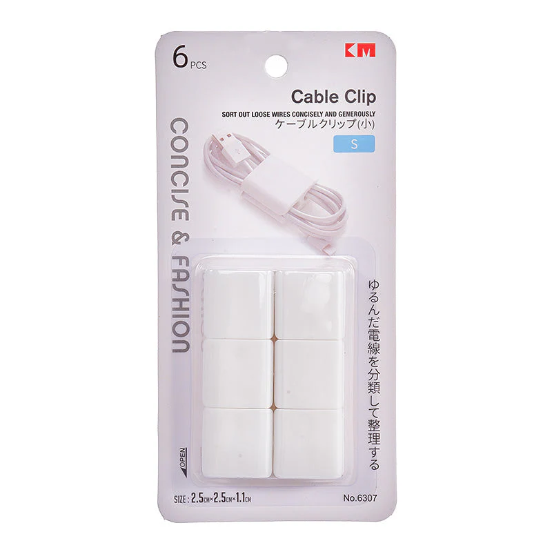 KM 6307 6pcs Wire Organizer (White)