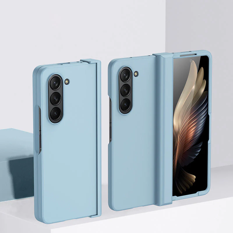 Komass Galaxy Z Fold5 3 In 1 Shell Shockproof Case (Sky Blue)