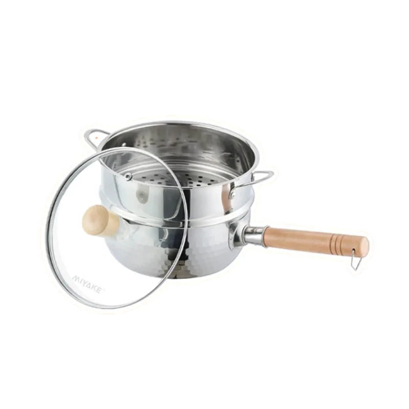 La Gourmet LGME410993-SL Miyake 20cm Stainless Steel Casserole with Steamer Insert