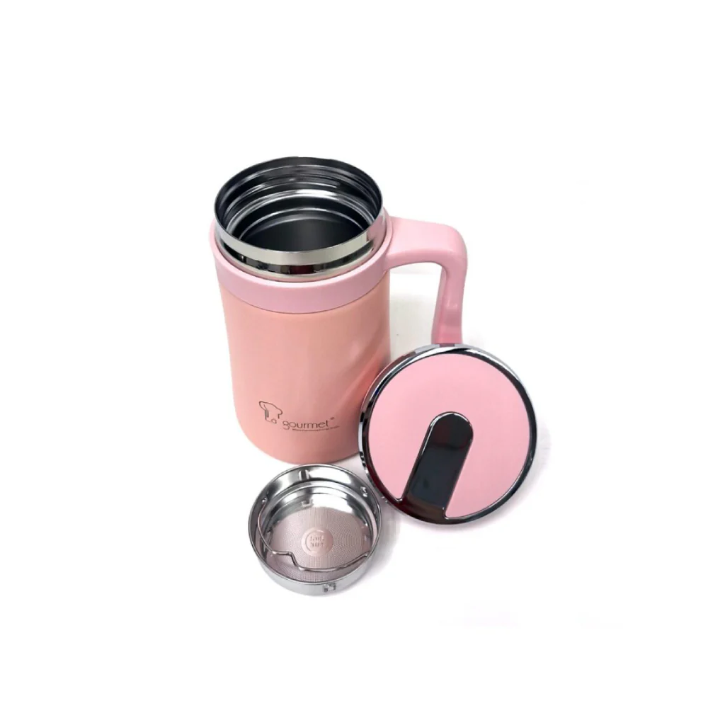 La Gourmet LGSC395863 Spring 0.5L Mug With Strainer (Pink) - Image 2
