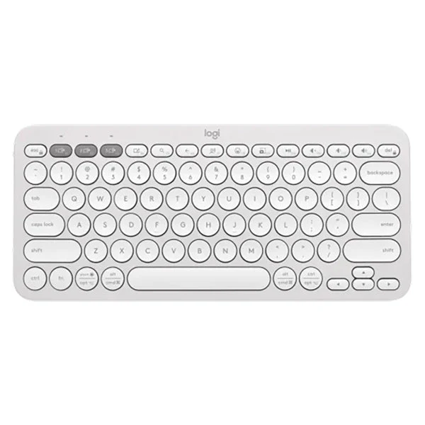 Logitech Pebble Keys 2 K380S, Multi-Device Bluetooth Keyboard (White)