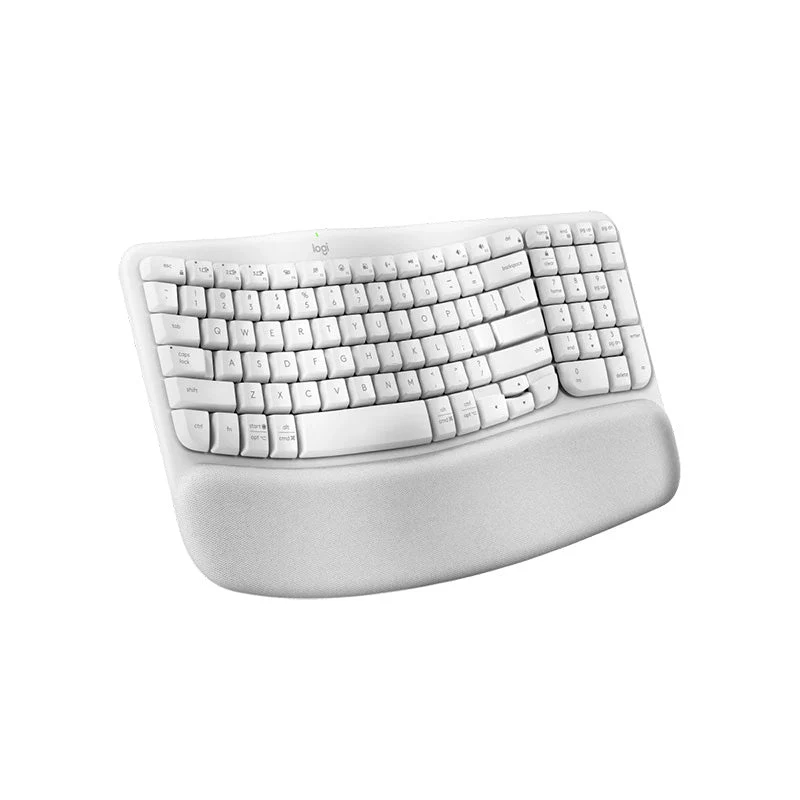 Logitech Wave Keys Ergonomic Wireless Bluetooth Keyboard (Off White) - Image 2