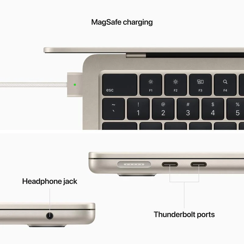 MacBook Air 13-inch Apple M2 chip 8CGPU, 16GB, 256GB - Starlight [MC7W4ZP/A] - Image 5