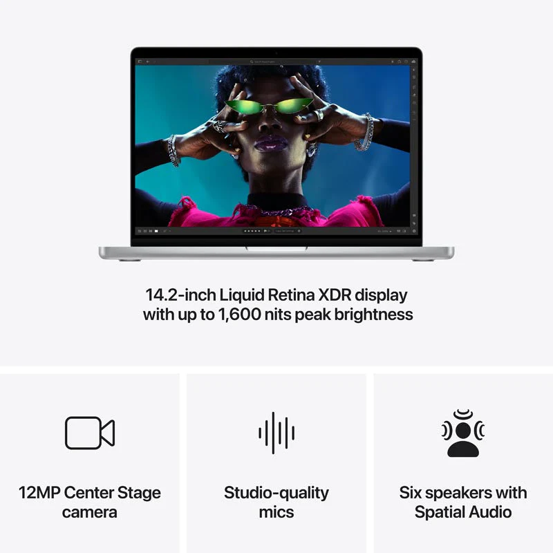 MacBook Pro 14-inch Apple M4 chip 10C/10GPU/24GB/1TB - Silver [MCX14ZP/A] - Image 8