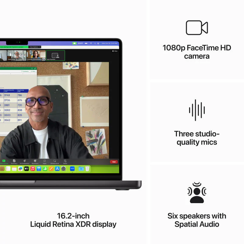 MacBook Pro 16-inch Apple M3 Max chip with 16‑core CPU and 40‑core GPU, 48GB RAM, 1TB SSD - Silver [MUW73ZP/A] - Image 5