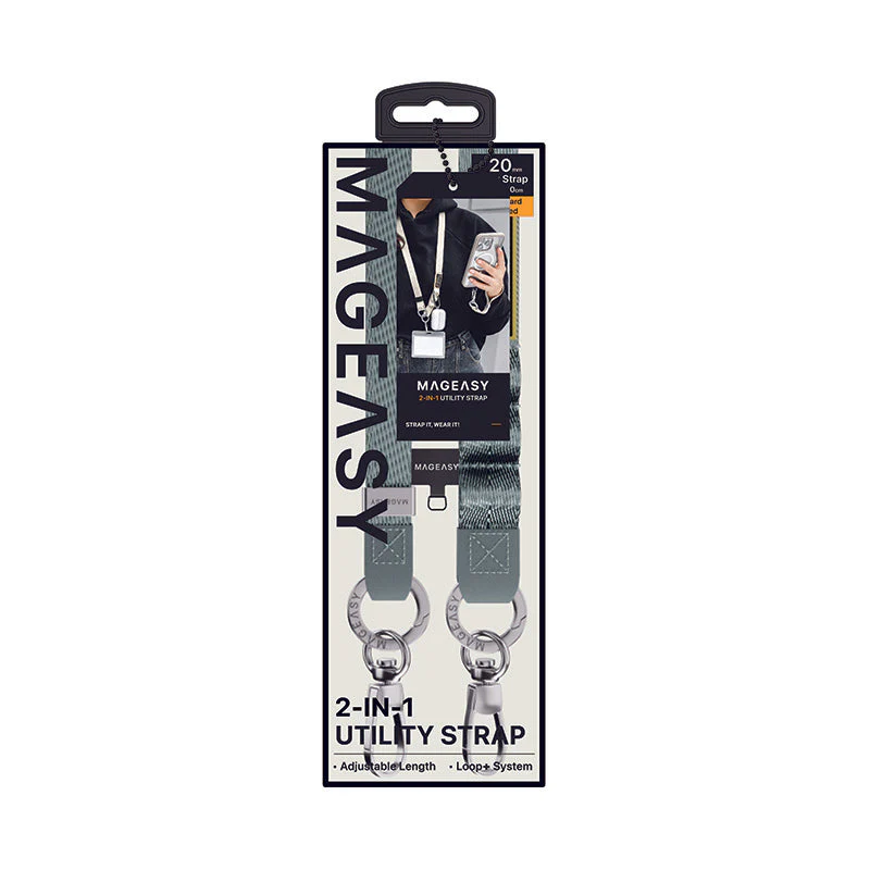 MagEasy 2-in-1 Utility Strap 20mm for iPhone - Misty Blue - Image 6