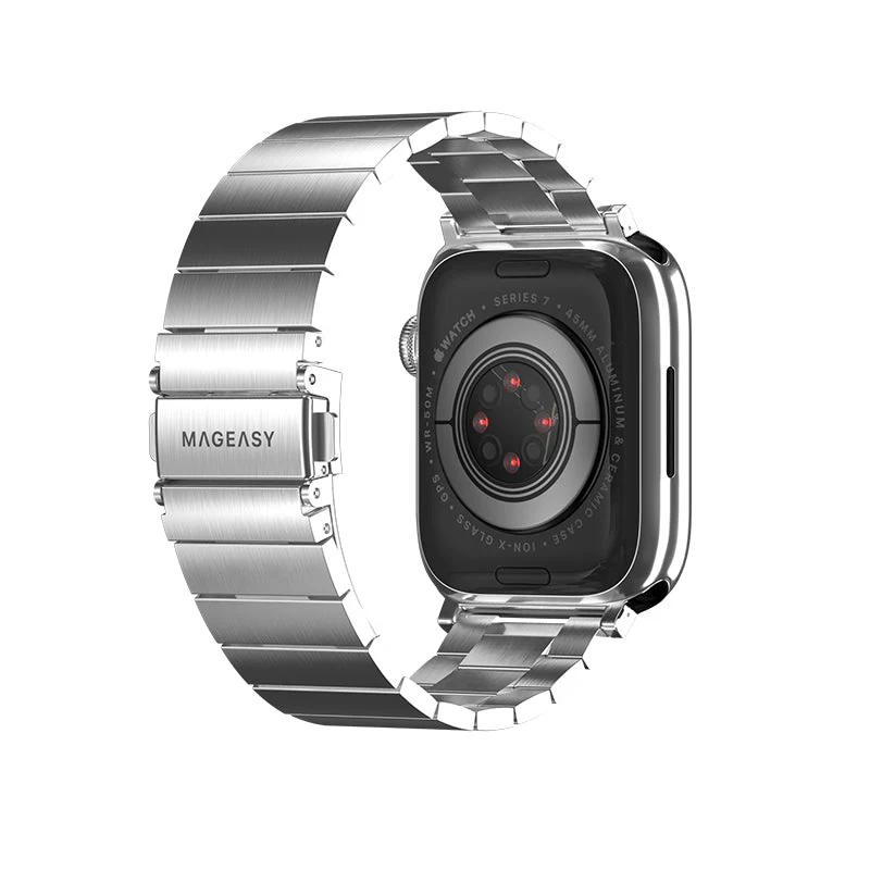 MagEasy Maestro Stainless Steel Apple Watch Band - 38mm / 40mm / 41mm (Silver) - Image 3