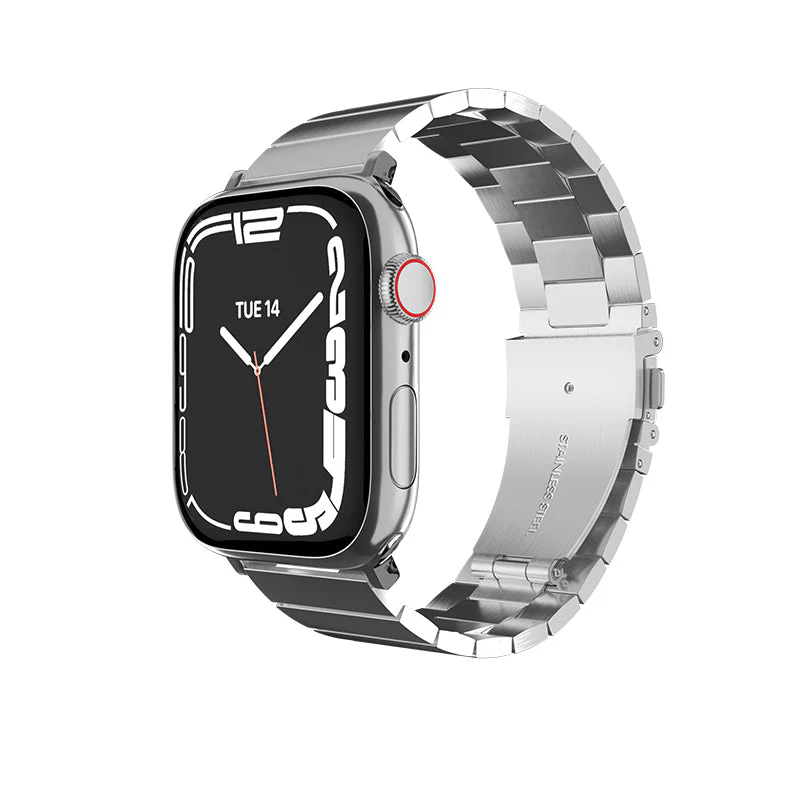 MagEasy Maestro Stainless Steel Apple Watch Band - 42mm / 44mm / 45mm (Silver)