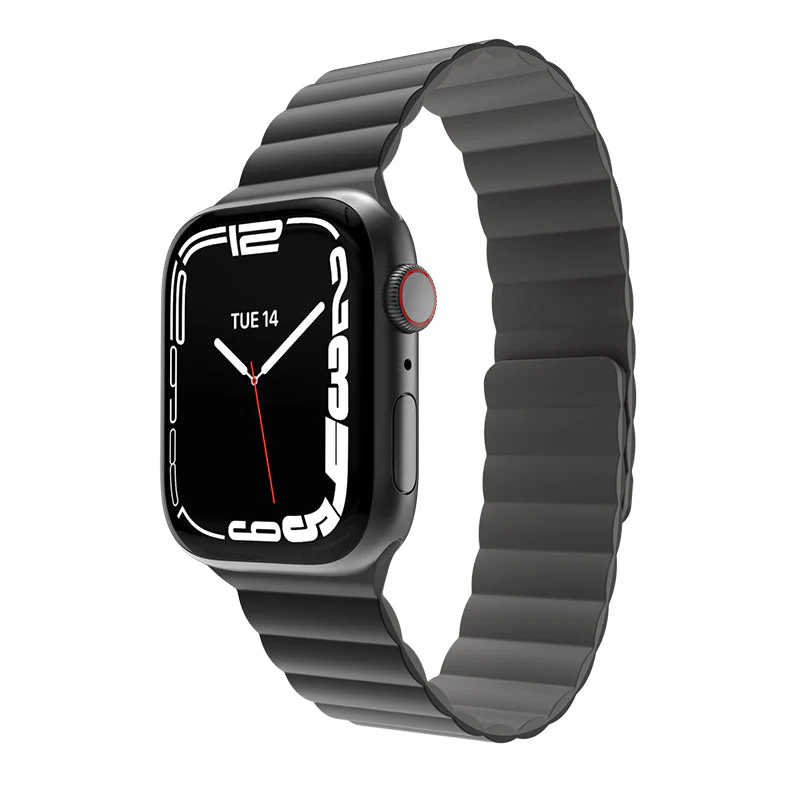 MagEasy Skin Silicone Magnetic Apple Watch Band - 38mm / 40mm / 41mm (Black) - Image 5