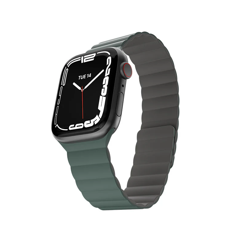 MagEasy Skin Silicone Magnetic Apple Watch Band - 38mm / 40mm / 41mm (Pine Green) - Image 2
