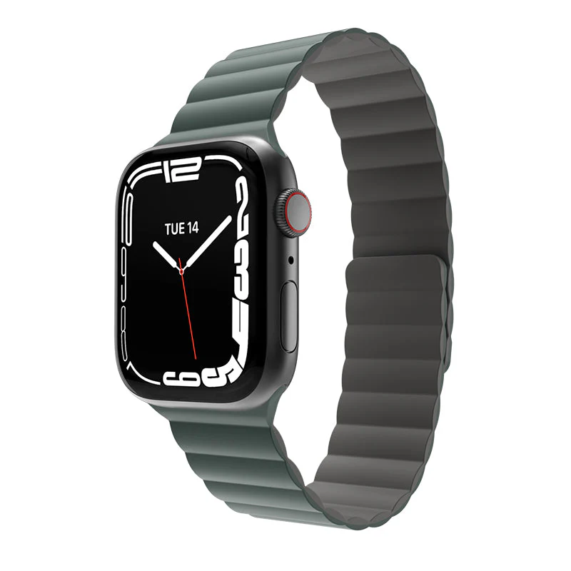 MagEasy Skin Silicone Magnetic Apple Watch Band - 38mm / 40mm / 41mm (Pine Green) - Image 3