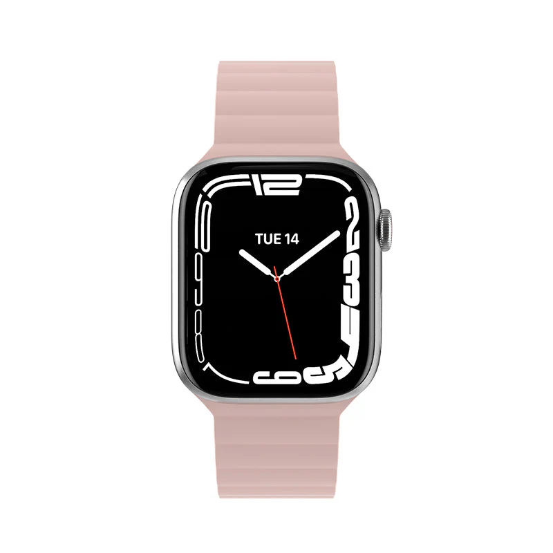 MagEasy Skin Silicone Magnetic Apple Watch Band - 38mm / 40mm / 41mm (Pink) - Image 2