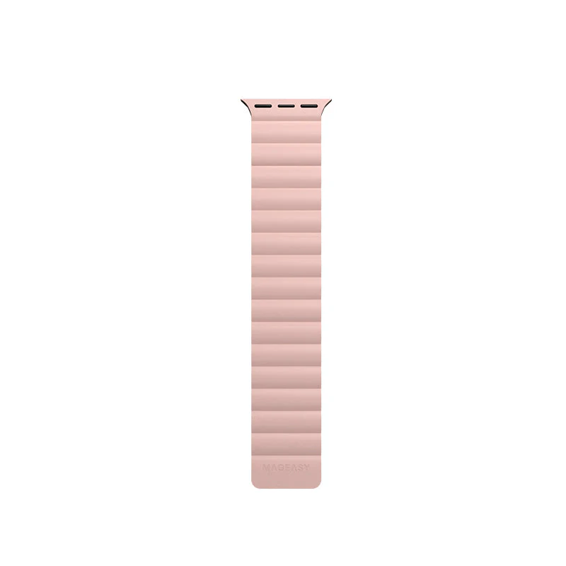 MagEasy Skin Silicone Magnetic Apple Watch Band - 42mm / 44mm / 45mm (Pink) - Image 3