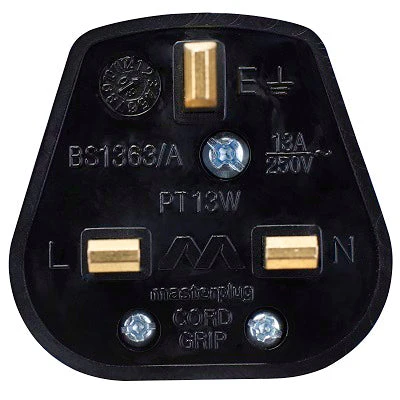 Masterplug PT13B-MPA 13A Plug with 13 Amp Fuse (Black) - Image 2