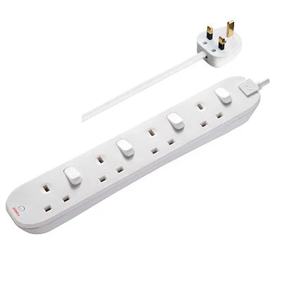 Masterplug SWC42N-MPA Individual Switch 4 Socket LED 2m - Image 4