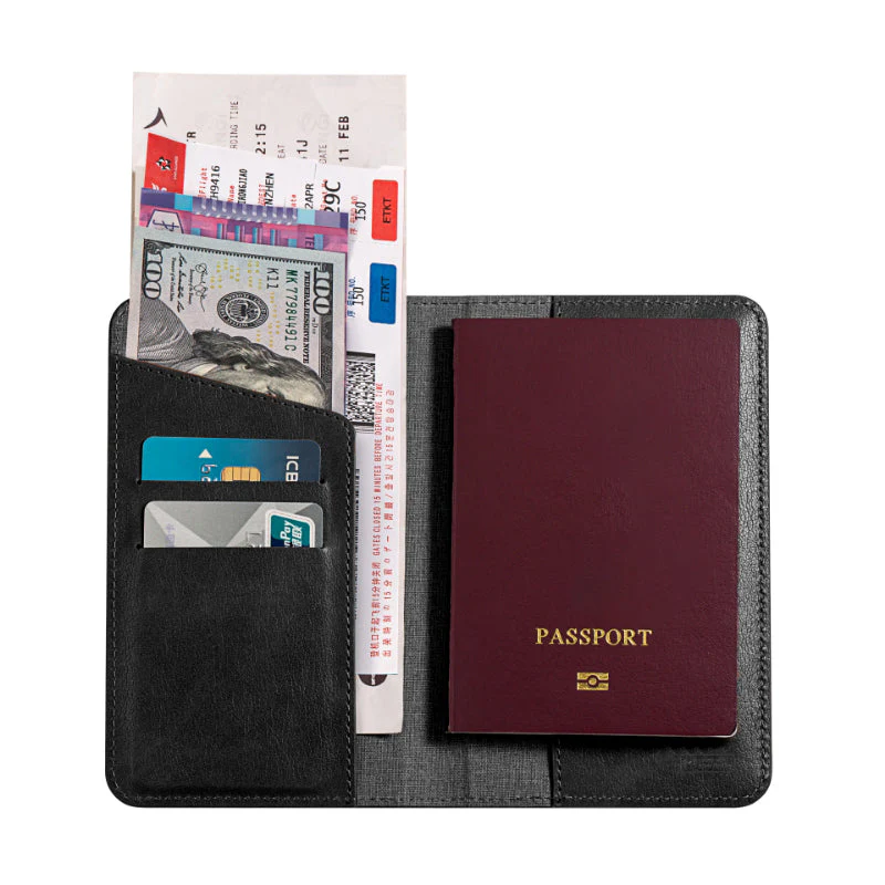 Mazer M-1Tag-Passport-BK/FindMY Passport Holder with Rechargeble Battery (Black)