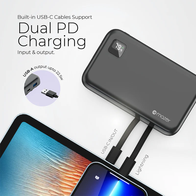Mazer M-EGLINK10.0Trio-PP/Infinite.BOOST PD20W 10000mAh Power Bank (Purple) - Image 5