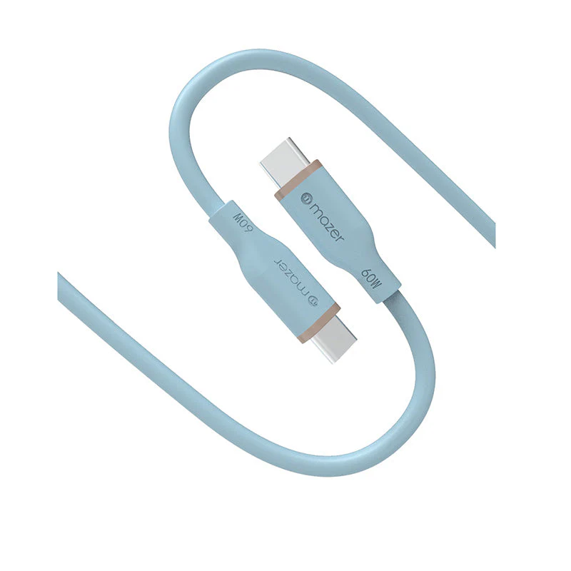 Mazer M-FLEX-C265 LINK 3 Flex 60W USB-C to C Cable 2M (Blue)