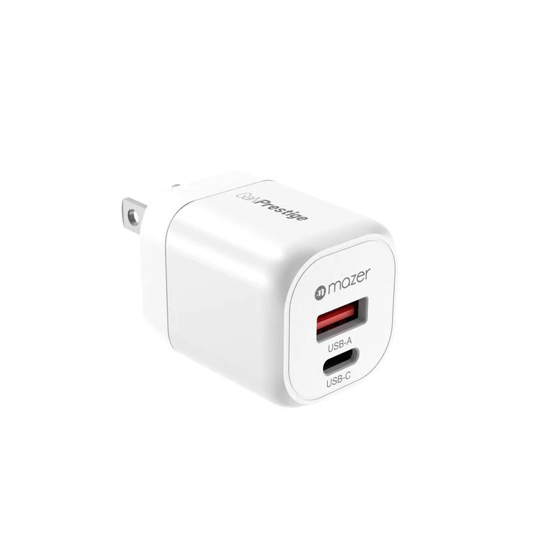 Mazer M-G20W-V5-WH PD20W 1C1A Travel Adapter with US+UK Plugs (White) - Image 9