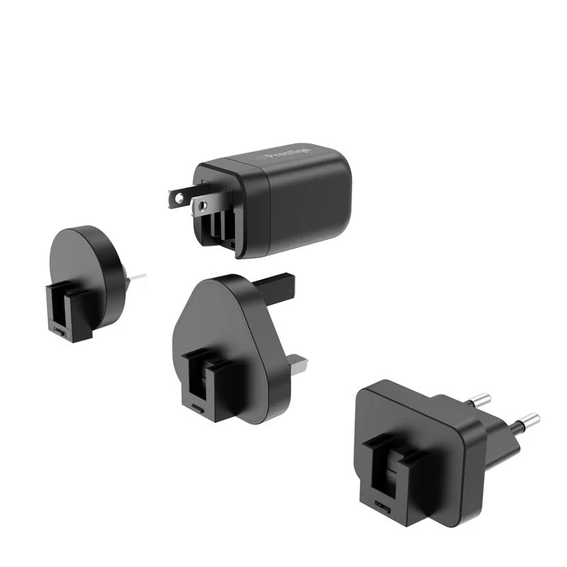 Mazer M-G35W-V5-BK PD35W 1C1A Travel Adapter w Changeable Plugs (Black) - Image 3