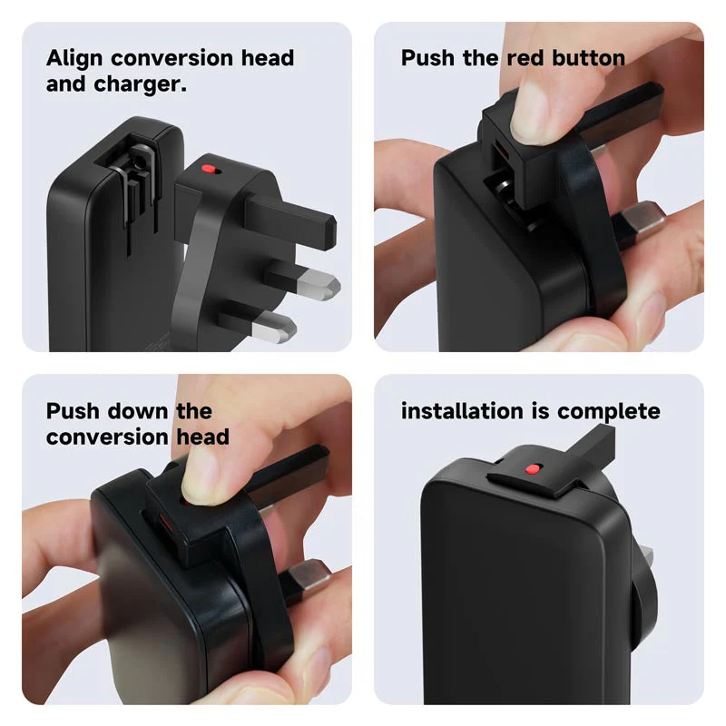 Mazer M-G65SLIM-BK GaN PD65W 1C1A with Travel Plugs (Black) - Image 10