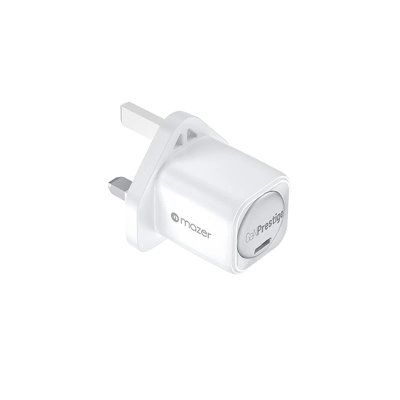 Mazer M-GAN30UK-V3-WH/Infinite.Boost 30W 1XUSB-C Wall Charger (White)