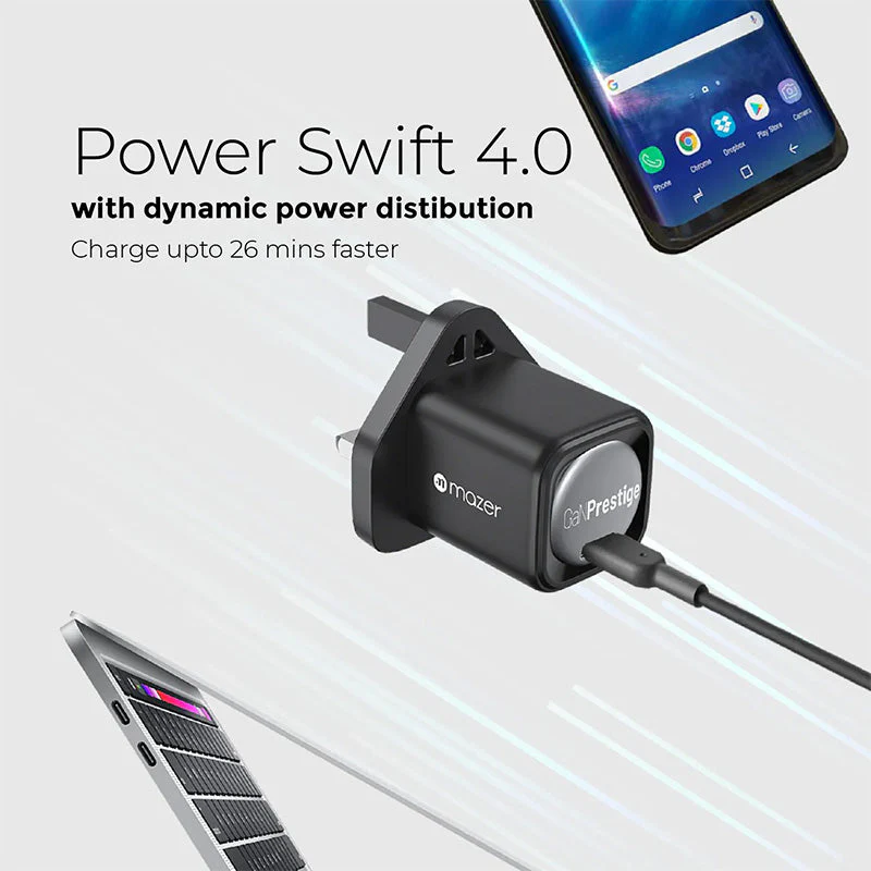 Mazer M-GAN30UK-V3-WH/Infinite.Boost 30W 1XUSB-C Wall Charger (White) - Image 5