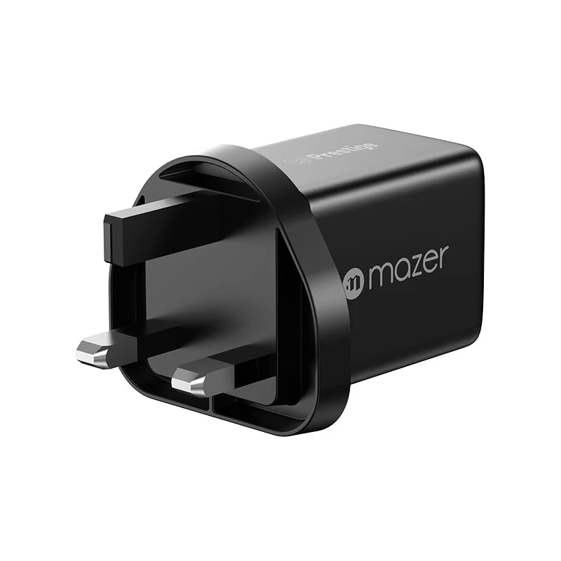 Mazer M-GAN45UK-V3-BK 48W 2C UK Wall Charger-Black - Image 3