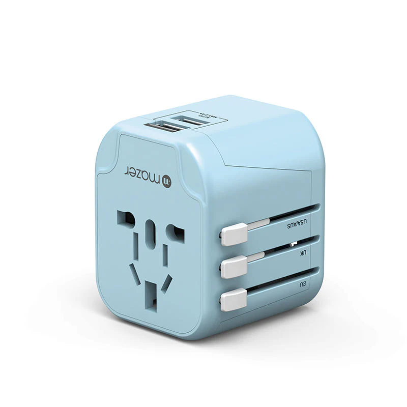 Mazer M-IFTravel120-BL 2 USB-A 12W World Travel Charger (Blue) - Image 5