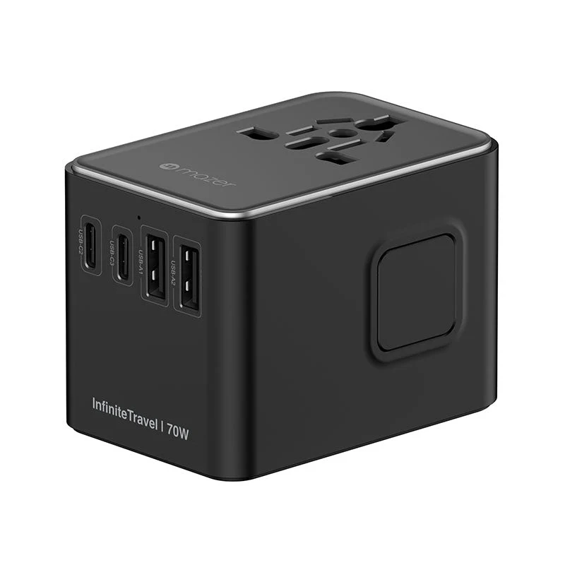 Mazer M-IFTravel170PD-BG InfiniteTravel GaN PD70W 3C+2A World Travel Charger (Black/Grey) - Image 2