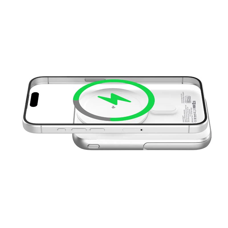 Mazer M-MagAir17-WH MagSafe&Qi2 15W 10,000mAh, USB-C PD35W MagStand Power Bank-White - Image 5