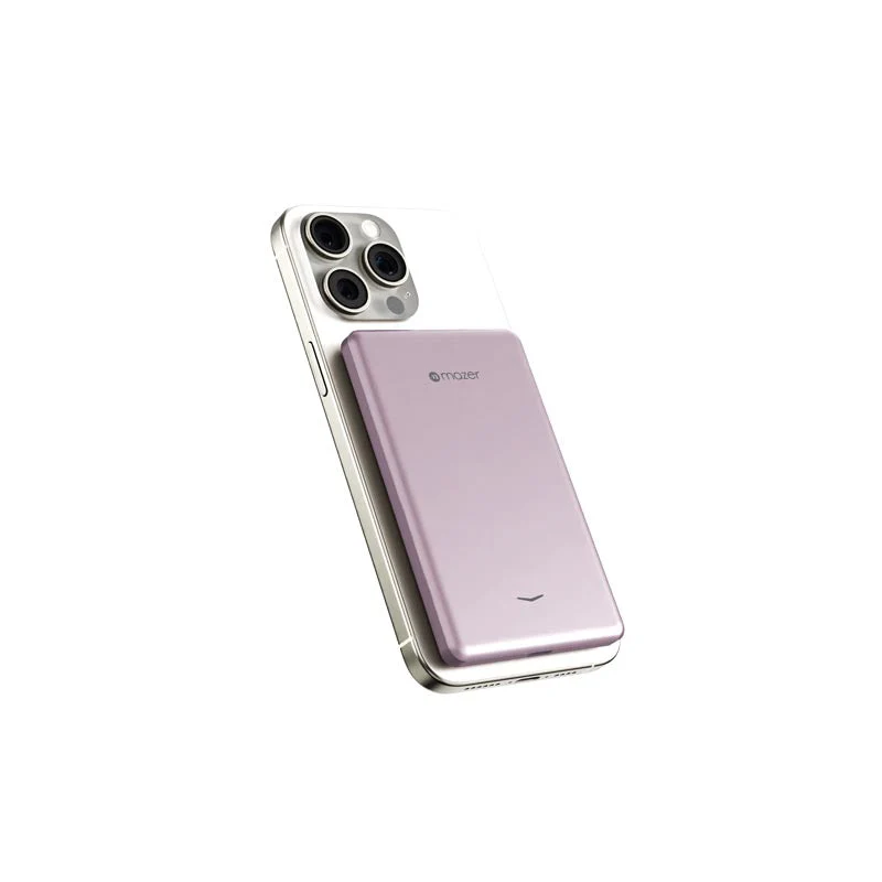Mazer M-MagAir19-PK 5000mAh PD20W Qi2 Compatible Power Bank (Pink) - Image 4