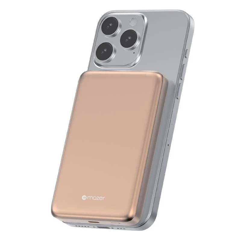 Mazer M-MagAir21-DT Qi2 Certified 15W 10K USB-C PD20W Power Bank (Desert Titanium) - Image 4