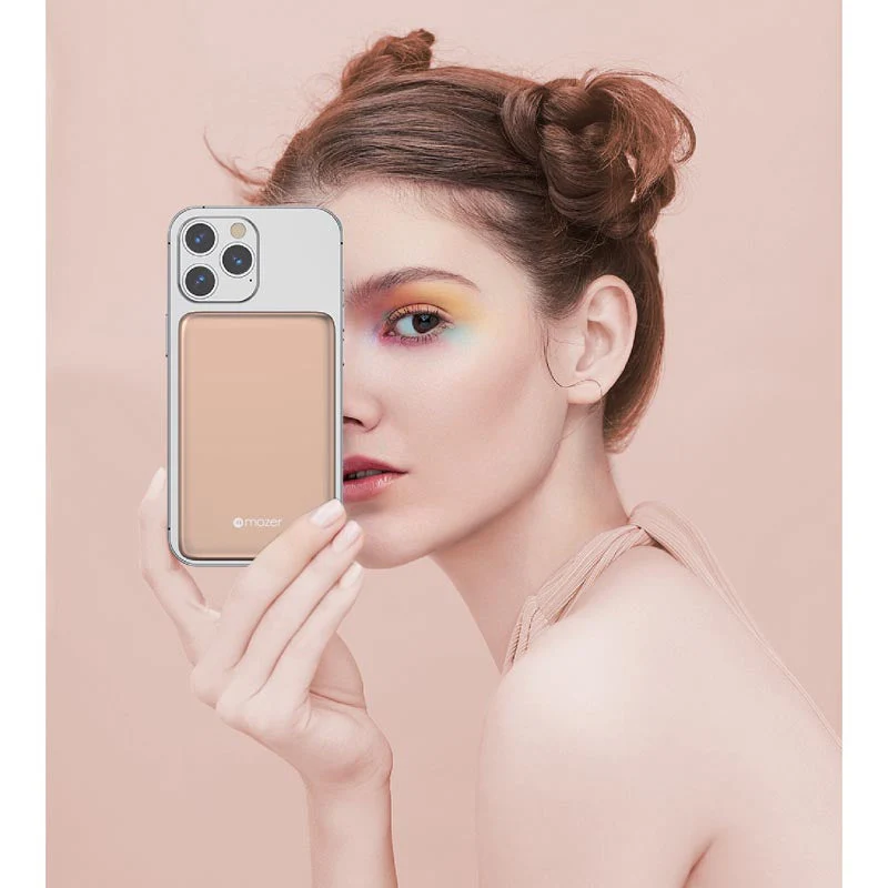 Mazer M-MagAir21-DT Qi2 Certified 15W 10K USB-C PD20W Power Bank (Desert Titanium) - Image 6