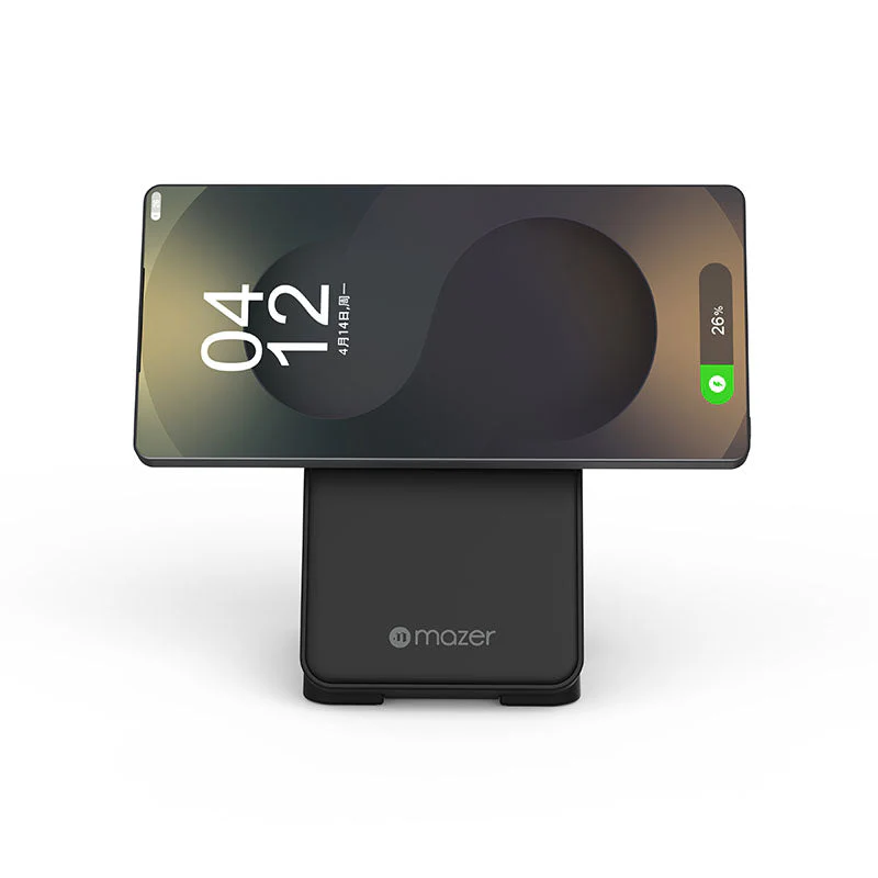Mazer M-MagFold13S-BK Magnetic 3-in-1 Samsung Foldable Wireless Charging Stand (Black) - Image 2