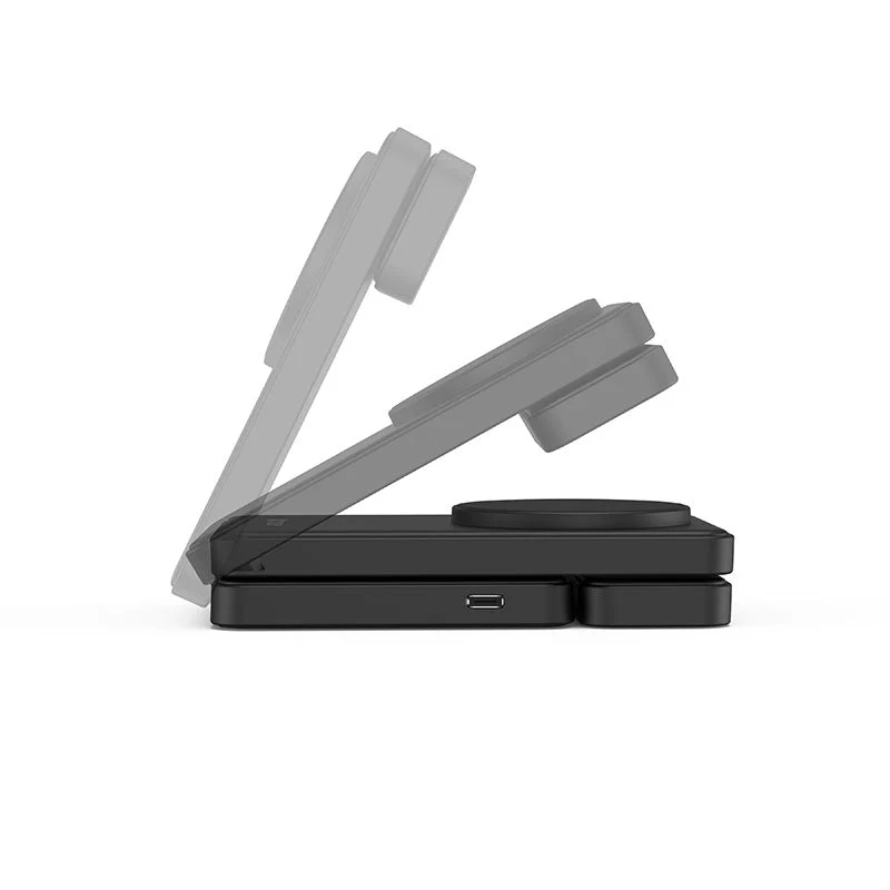 Mazer M-MagFold13S-BK Magnetic 3-in-1 Samsung Foldable Wireless Charging Stand (Black) - Image 5