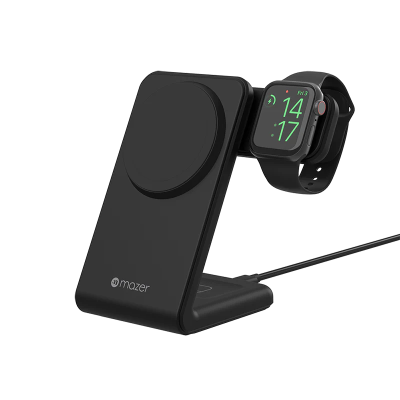 Mazer M-MagStand01-BK 3in1 MagSafe Wireless Charging Stand (Black) - Image 2
