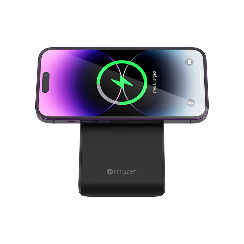 Mazer M-MagStand01-BK 3in1 MagSafe Wireless Charging Stand (Black) - Image 3