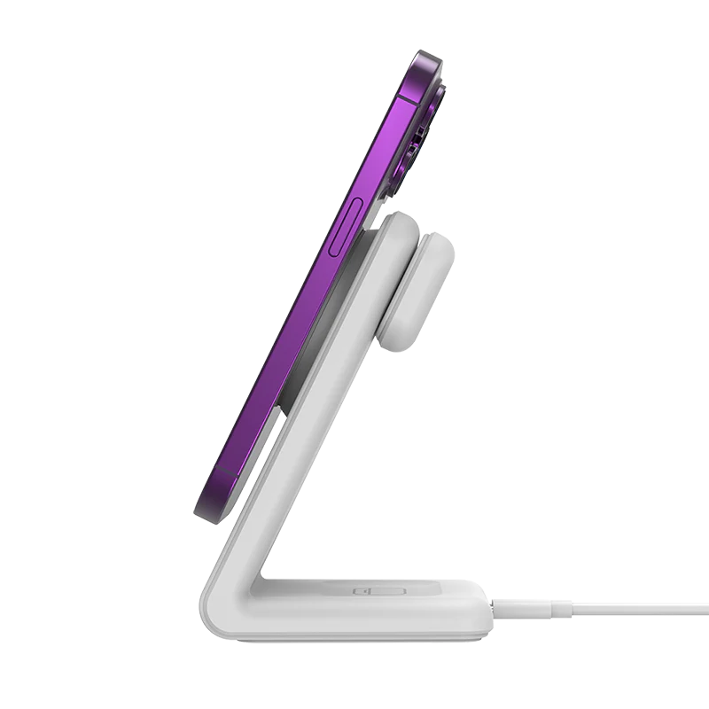 Mazer M-MagStand01-WH 3in1 MagSafe Wireless Charging Stand (White) - Image 4