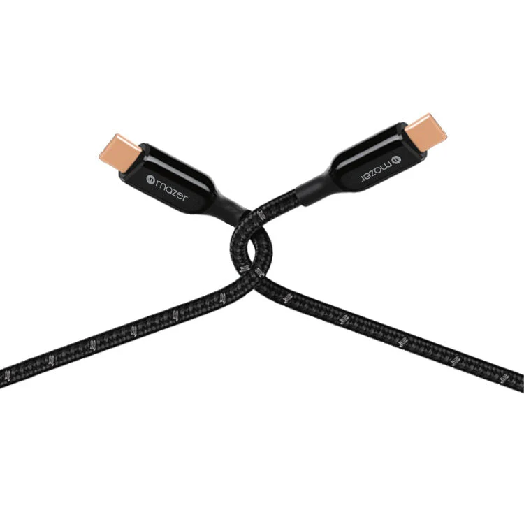 Mazer M-PL3Pro-C125G2-BK/Infinite.LINK 3 Pro Cable USB-C TO USB-C HDMI4K/60Hz/20Gbps/100W/1.25M-Black - Image 2