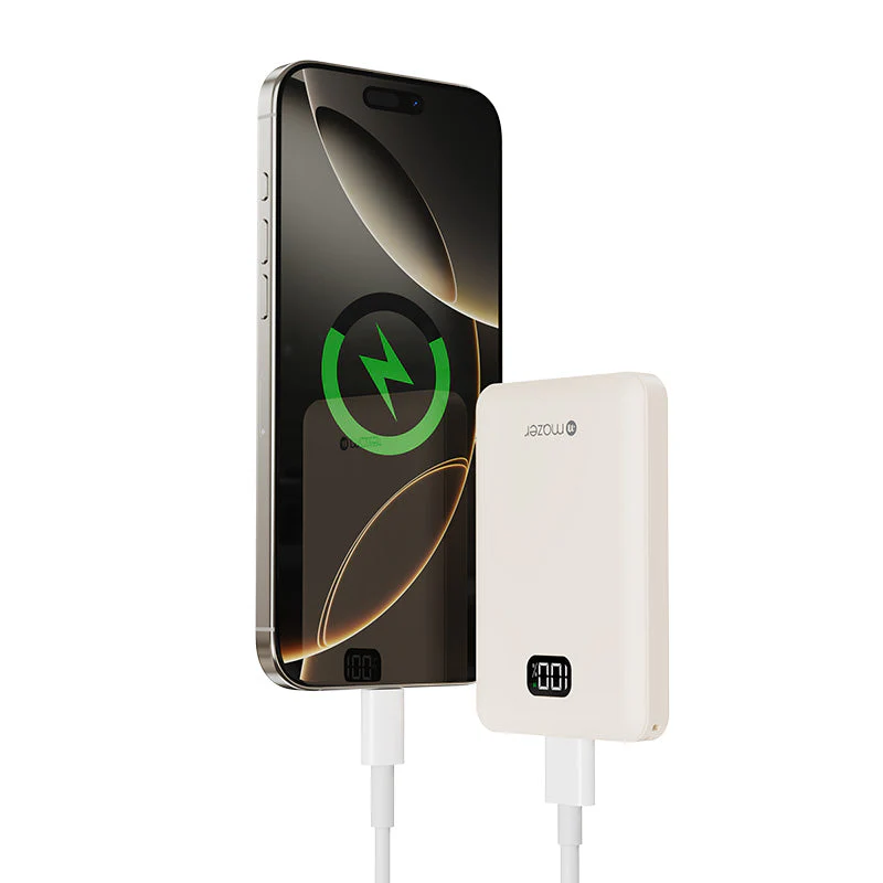 Mazer M-Pocket8.0V5-CR 8000mAh PD20W PocketCharge Powerbank (Cream) - Image 4